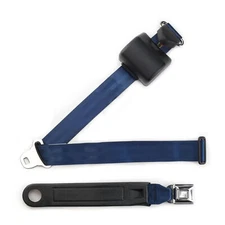 Dark Blue Push Button Shoulder Belt - Bucket Seat Safety Seatbelt RetroBelt