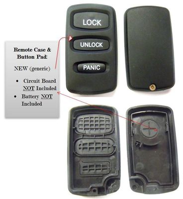 Replacement case buttons - Keyless remote key fob E4EG8D-522M-A remote keyfob