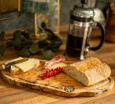 Wooden Olive Cutting Kitchen Board Juice Grove for Charcuterie Cheese Rustic 16"