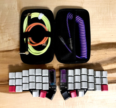 New Corne Ergonomic Split 40% Keyboard Hot Swap Fully Assembled w/ Custom Cables