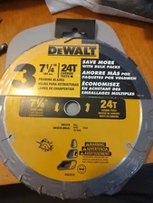 New 3-pack Dewalt 7-1/4" Carbide Teeth 24T Framing Saw Blade DW3578 7000RPM