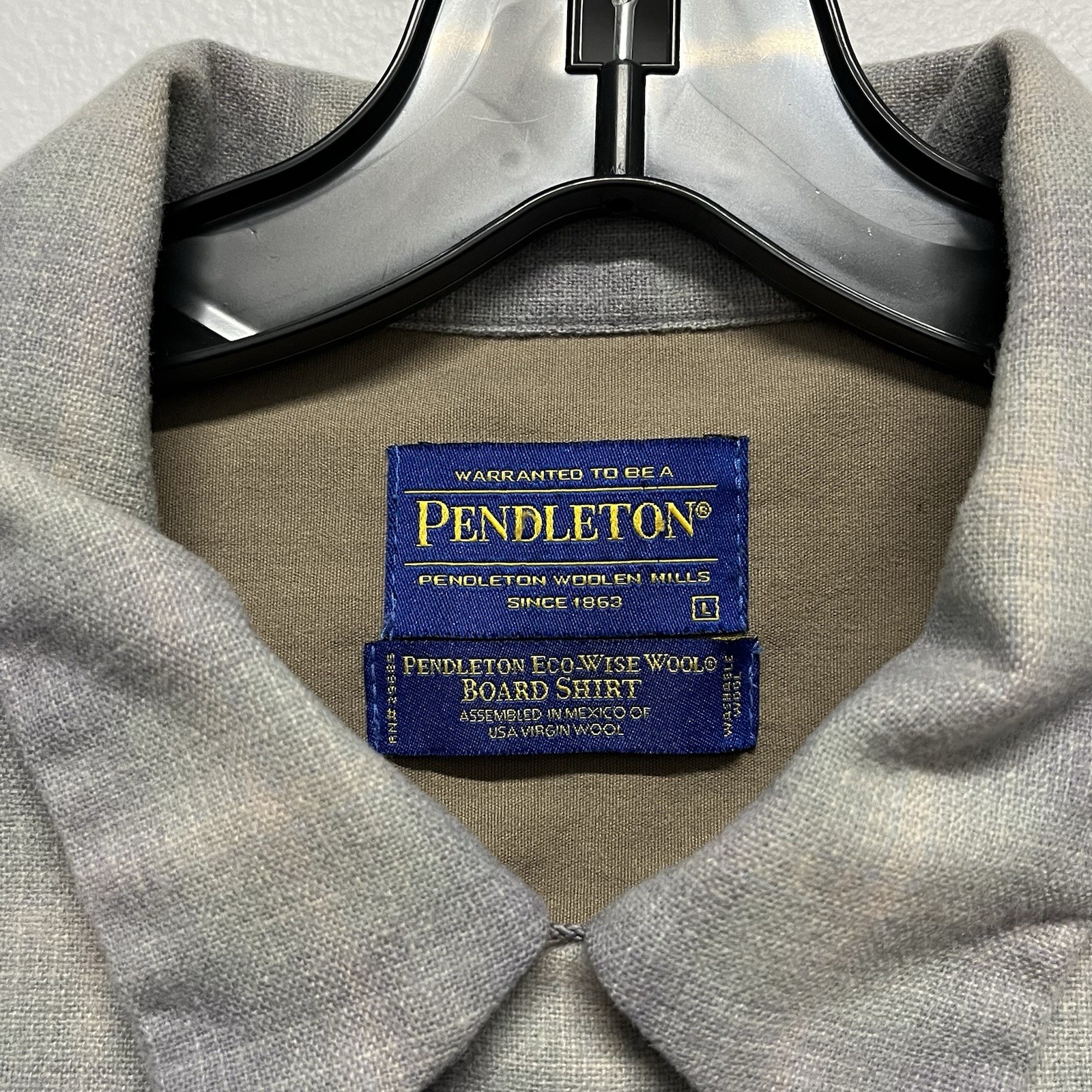 Pendleton Eco Wise Wool Board Shirt Loop Collar B… - image 7