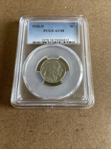 1936-D 5C Buffalo Nickel PCGS AU58