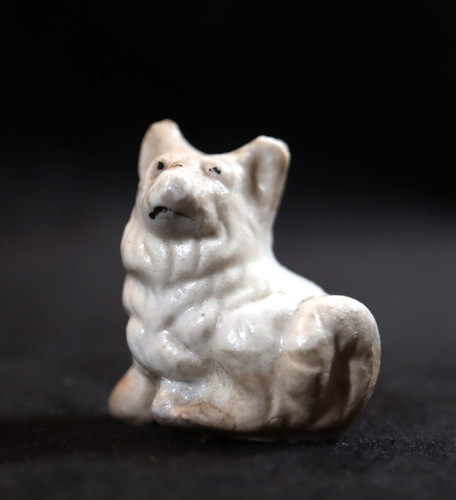 Vintage 1950s Miniature Porcelain Dog Figurine Made in Japan
