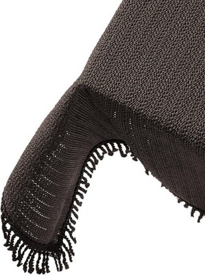 Home + Style Gartentischdecke 130x220 cm GRAU, Tischdecke mit Fransen, Outdoor