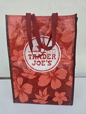 Trader Joe’s Red Hibiscus Reusable Shopping Bag 