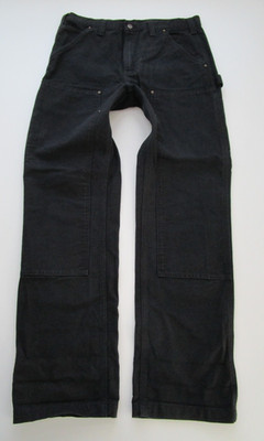 Mens 36x34 Carhartt Double Front Knee Duck Pants Relaxed Fit black carpenter