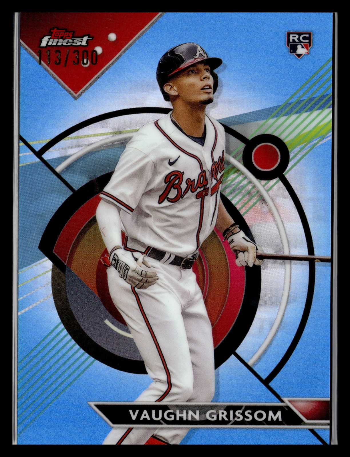 2023 Finest Sky Blue Refractor /300 #88 Vaughn Grissom Atlanta Braves