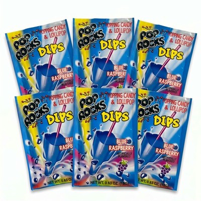 Pop Rocks Popping Candy, Gum & Dips 6 Pack Choose Flavor Cherry, Blue Razz, Cott