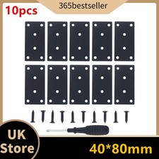 10Pcs Flat Metal Brackets Wood Joints Connectors Stainless Steel Mending Plates