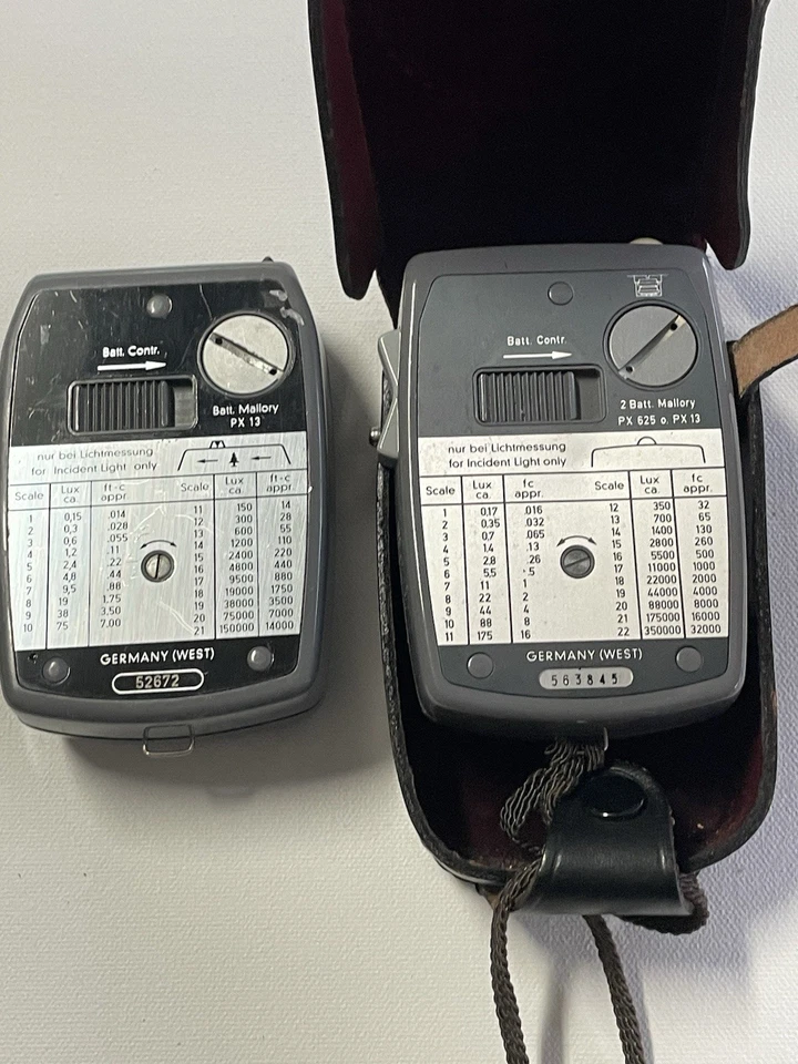 Estuche medidor de luz Gossen Luna-Pro y Gossen Lumasix Hecho en Alemania Lote de 2 W1 Foto 4 de 4