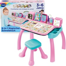 Vtech 6-in-1 Magischer Schreibtisch I Interaktive Lernstation mit Licht & Ton I