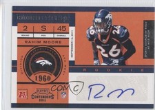 2011 Playoff Contenders Rookie Ticket Rahim Moore #167 Auto 1be