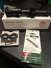 WestHunter HD-S 1.2-6x24 Riflescope, 30mm Tube - W/ Vortex Scope Rings 