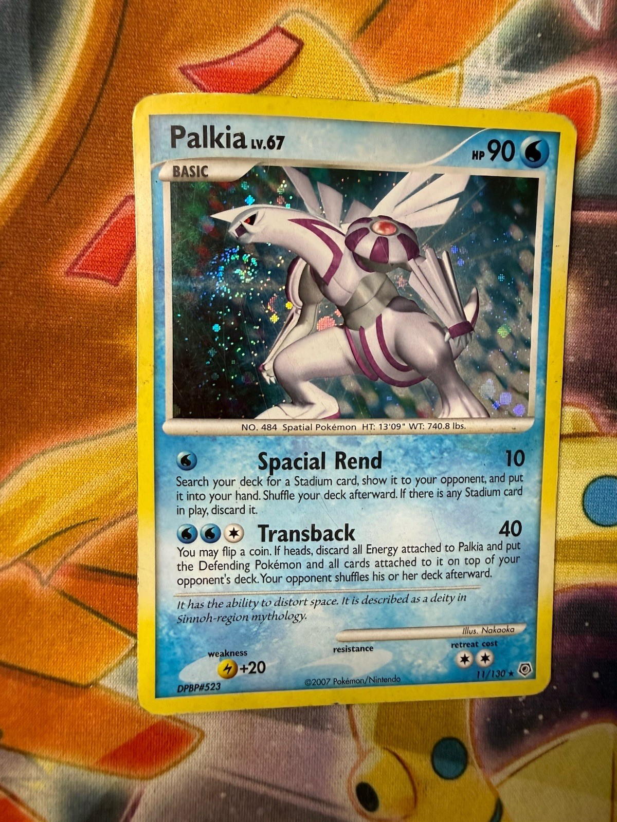 Pokémon Palkia 11/130 Diamond and Pearl: Base Holo English Swirl
