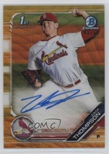 2019 Bowman Draft Chrome Pick Gold Wave Refractor /50 Zack Thompson Auto 0t2