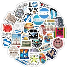 BulbaCraft 100Pcs Honduras Stickers for Water Bottle and