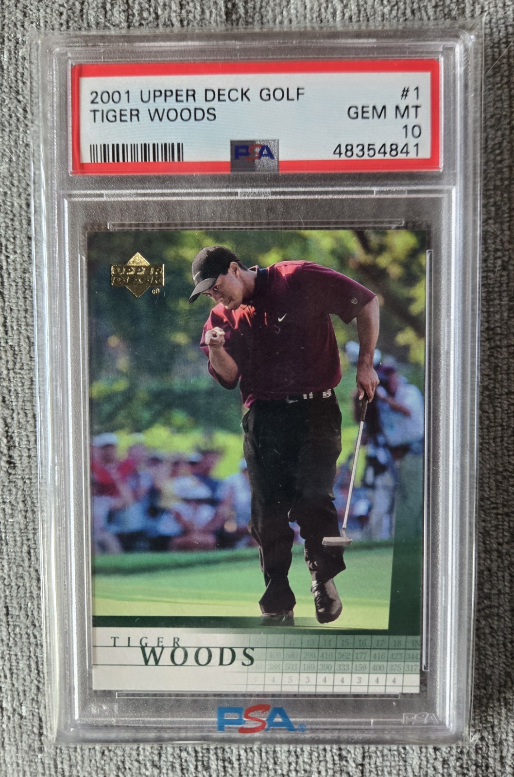 2001 UPPER DECK GOLF TIGER WOODS #1 PSA 10 GEM MT ROOKIE RC