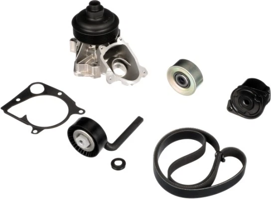 WATER PUMP + VRIBBED BELT SET KP16PK2083 FOR BMW 7/E65/E66 X5/E53 M57D30 3.0L - Image 2 of 4