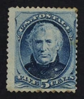 CKStamps: US Stamps Collection Scott#185 5c Taylor Mint H OG Tiny Thin on Perfs