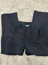 Lauren Ralph Lauren 100 Wool Straight Leg Dress Pants Size 6 Black
