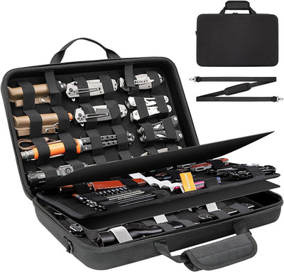 Knife Display Case, Knife Case for 61+ Pocket Knives, Collection Box with Portab