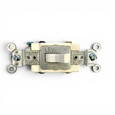 Leviton CSB2-20W Commercial Grade 20A 120/277V Single-Pole Toggle Switch White