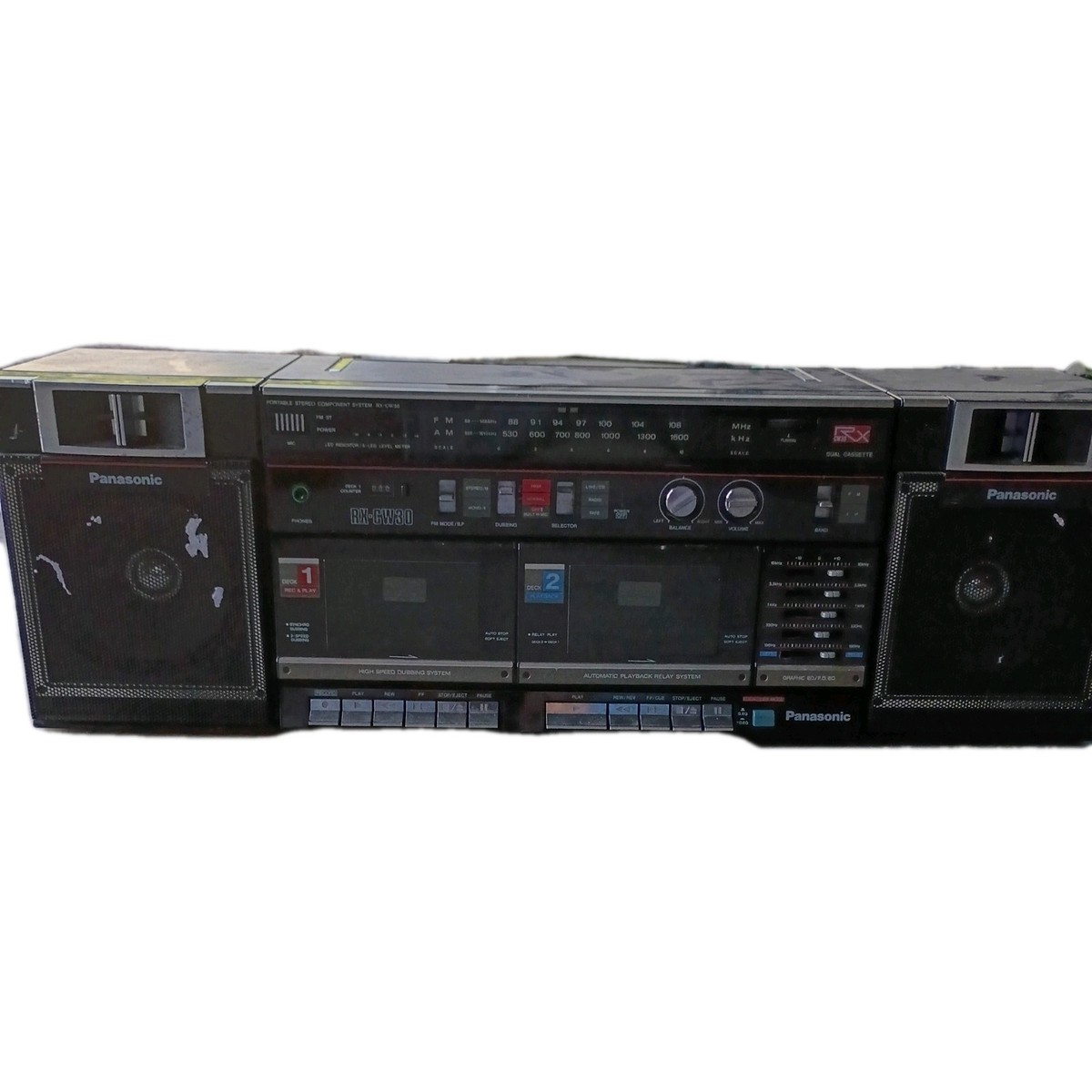 【Gyu Min Cho】Panasonic EH-PC30 Vintage Panasonic RX-CW30 Dual Cassette/Raido Boombox | eBay