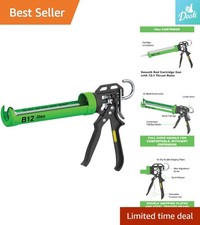 Professional 12:1 Drive Caulking Gun with Built-In Cartridge Puncture Wire