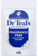 Epsom Salt Magnesium Soak Fragrance Free 4 lb Muscle Relaxation Bath Salt