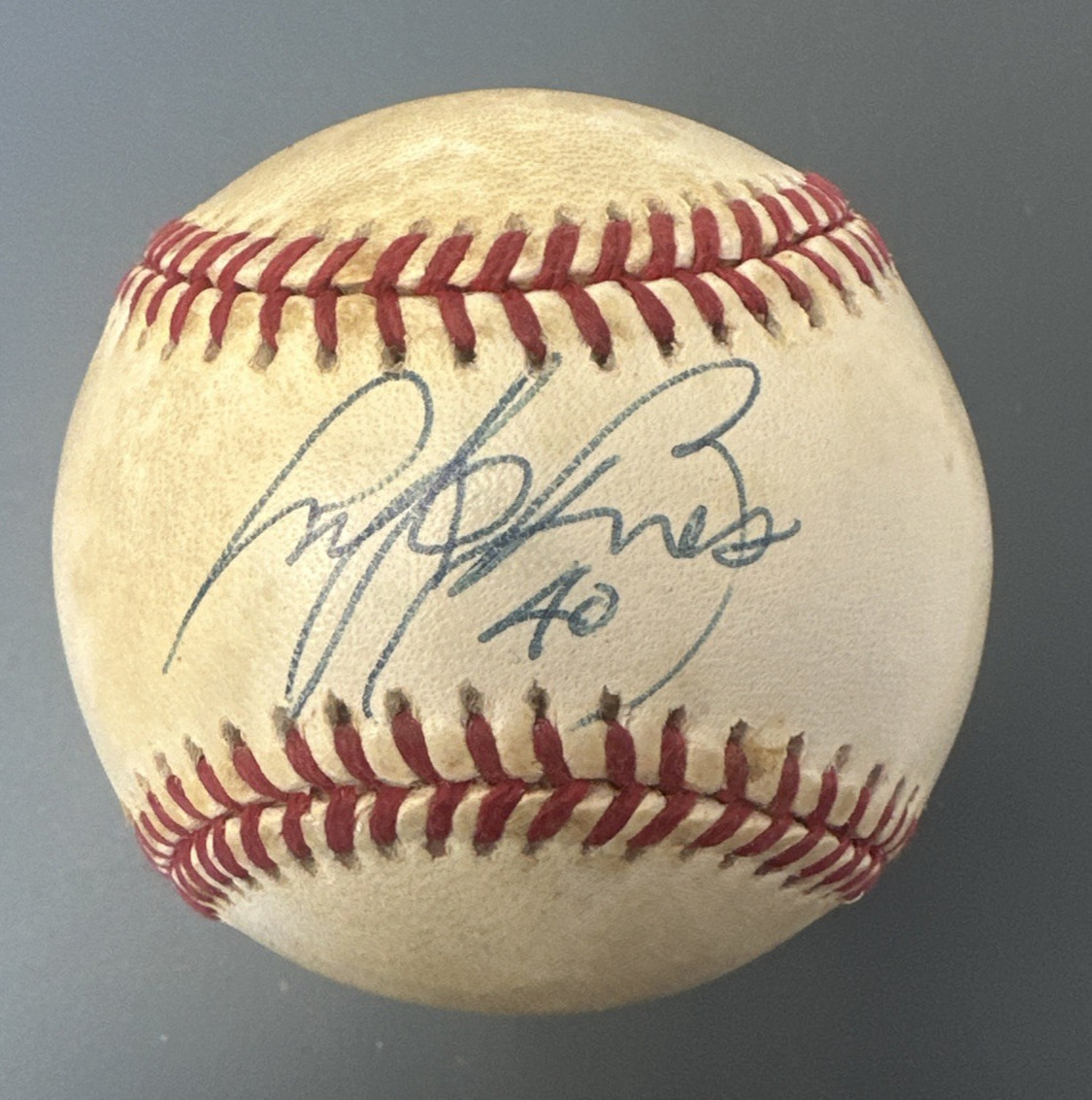 Andy Benes #40 Padres Cardinals Diamondbacks SIGNED Official NL Baseball