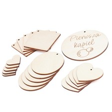 Set 20 Pannelli In Compensato Per Pirografo 4in1 Con Forme Cuore Medio, Cuore Pi