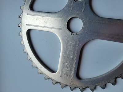 old school Redline 401 3 piece crank Bubble font sprocket bmx bike