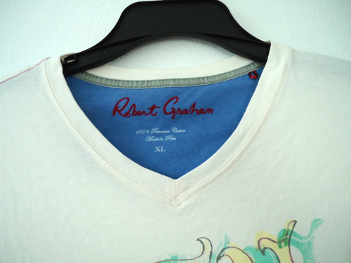 Robert Graham Limited Edition Ivory T-Shirt Charlie Chaplin Graphic Men’s XL - Picture 4 of 9