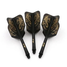 CUESOUL ROST Integrated Dart Flight and Shafts Meduim/Small/Large Black Dragon
