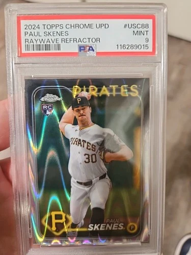 2024 Topps Chrome UPD Paul Skenes Ray Wave Refractor PSA 9 Rookie RC
