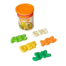 Vintage Fisher Price Alphabet Soup Letter Can  Letters Kids Food Play Set 1987