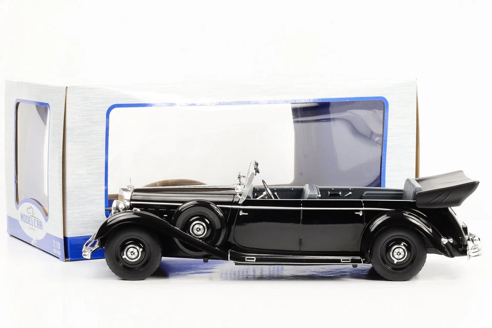 1:18 Mercedes-Benz 770 W150 Cabriolet 1938 Noir MCG Diecast - Photo 3/3