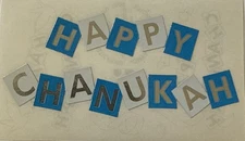 HAPPY CHANUKAH SILVER FOIL Stickers(2pc)Mrs.Grossman’s •Holiday•Card Making•