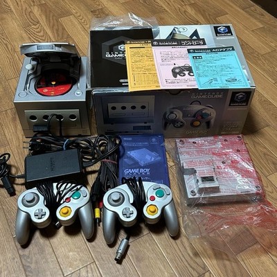 Lot Nintendo GameCube Enjoy Plus Pack Silver Game Boy Player w/Box Manual Used