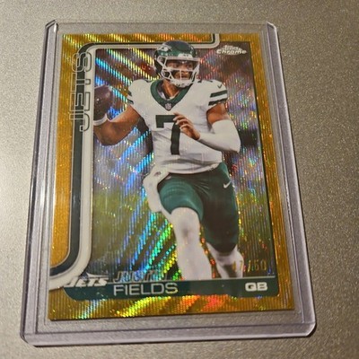 2025 Topps Chrome Football - Justin Fields #237 True Gold /50 Jets 