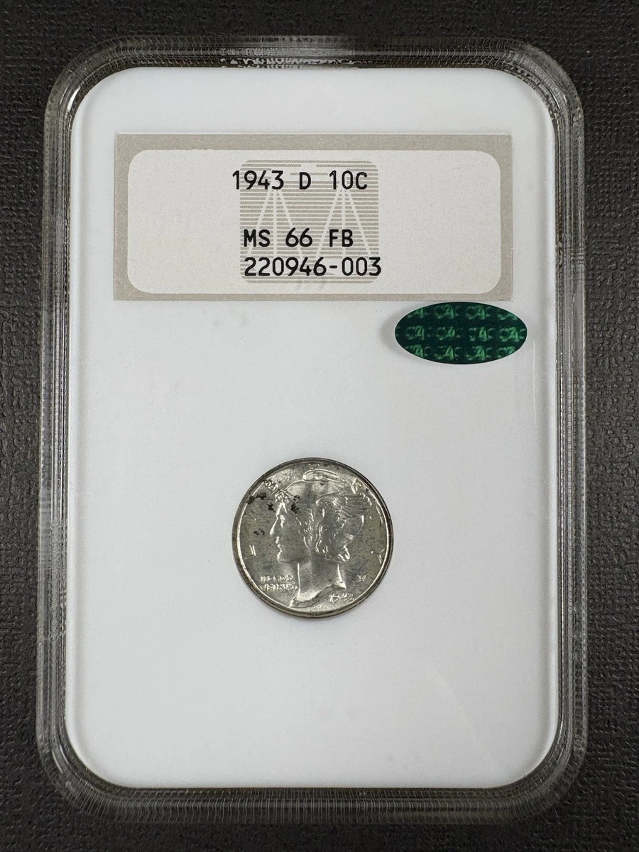 MS 66 Graded 1943 Year Mercury Dimes (1916-1945) for sale | eBay