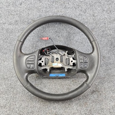 1999-2007 Ford F250 F350 Excursion Black Leather  Steering Wheel