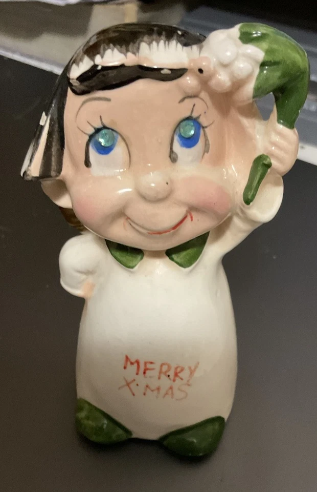 A Christmas pepper shaker and a Christmas tree with a face it is clear plastic - Image 2 of 4