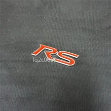 1x Chrome Silver Red RS New Metal Emblem Decal Badge Sticker Turbo Car Sport AWD