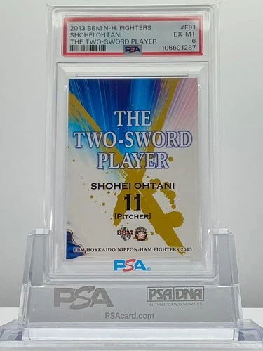 SHOHEI OHTANI 2013BBM THE TWO-SWORD PLAYER #F91 PSA6!ROOKIE CARD!LOWPOP!