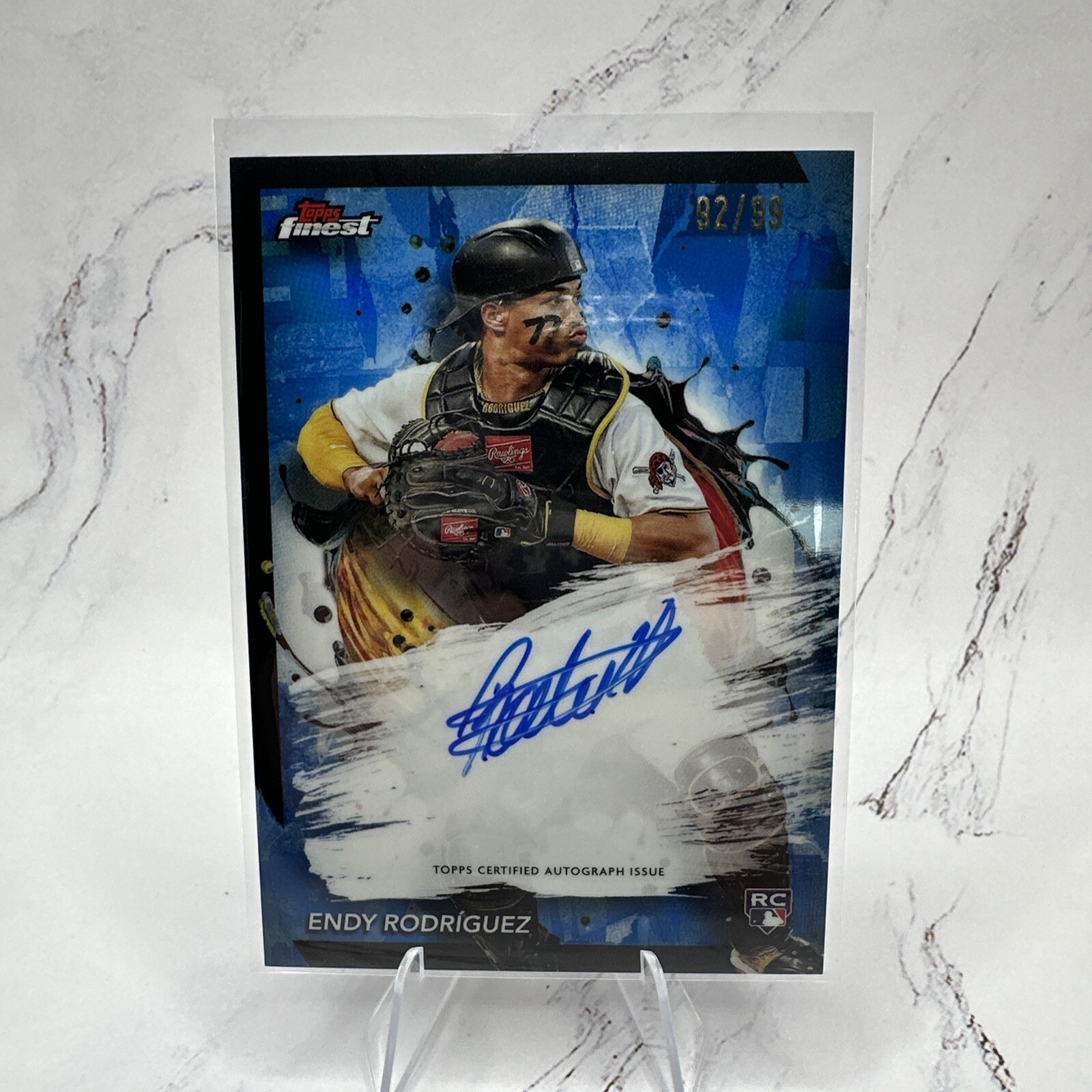 2024 Topps Finest Endy Rodriguez Blue FA-ER RC Auto /99