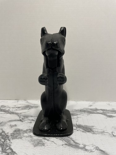 Vintage Black Cast Iron Squirrel Nutcracker Mechanical Tail Opens Mouth - Picture 3 of 12