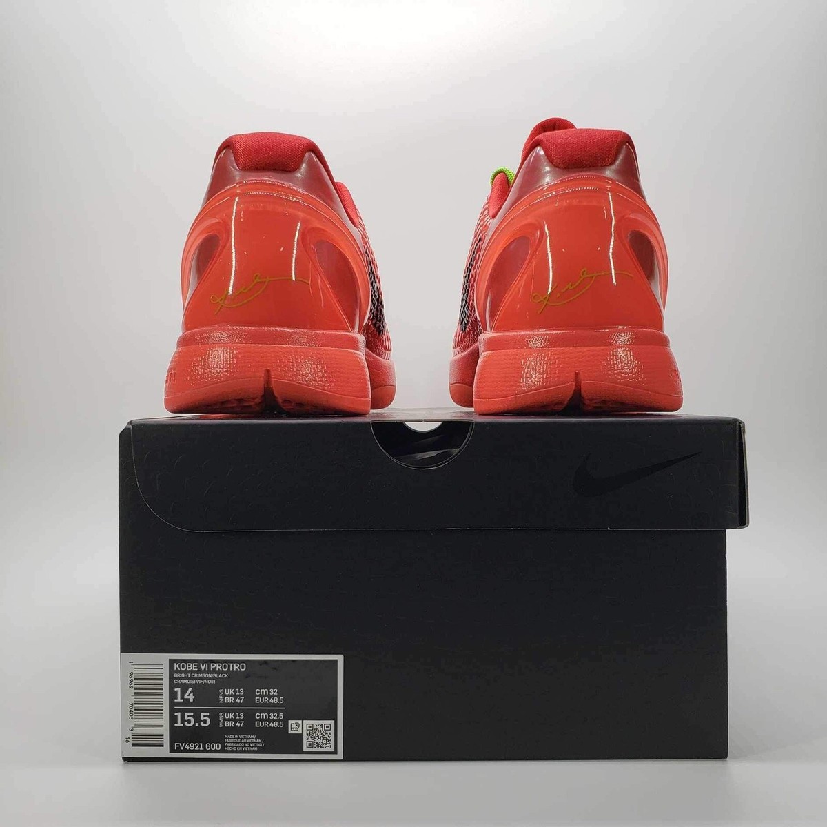 Nike Kobe 6 Protro Reverse Grinch Bright Crimson Green Black FV4921-600 size 14 $_57.JPG?set_id=880000500F main image 3