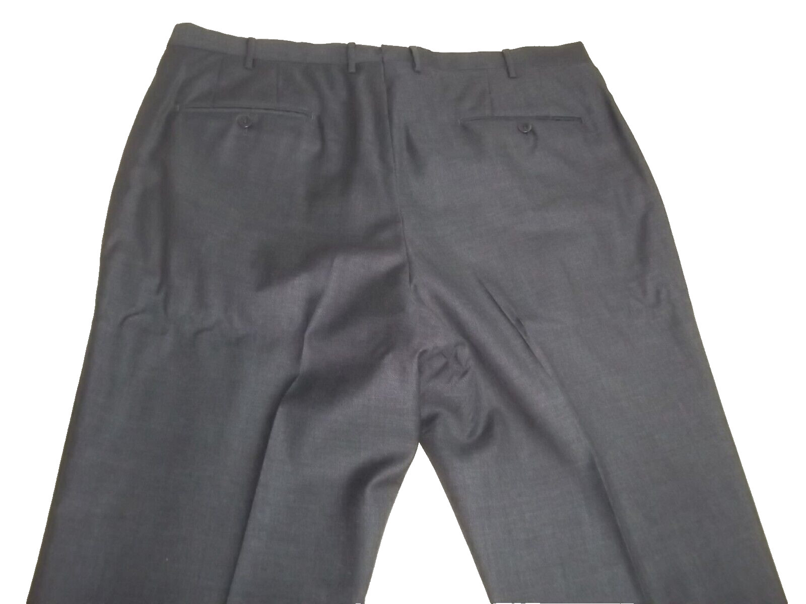 Incotex Solid Gray Flat Front Wool Dress Pants, S… - image 4